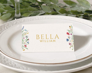 BeyzaLab Wildflower Wedding Place Cards