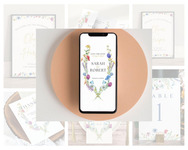BeyzaLab Wildflower Wedding Template Bundle