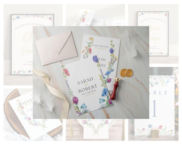 BeyzaLab Wildflower Wedding Template Bundle