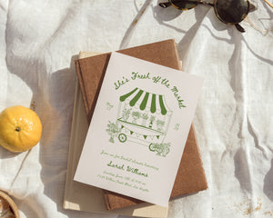 Green Fresh Off The Market Invitation Suite